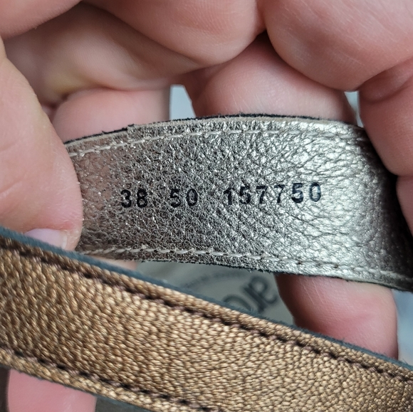 ARCHE | metallic leather open toe strappy heeled sandals - Picture 11 of 12